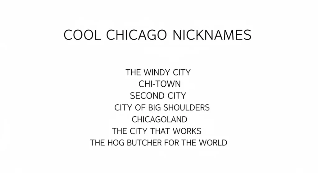 Cool Chicago Nicknames