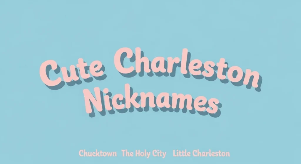 Cute Charleston Nicknames
