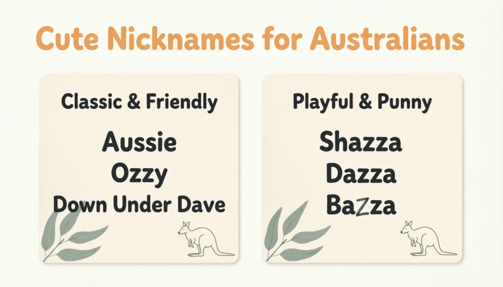 Cute Nicknames for Australians