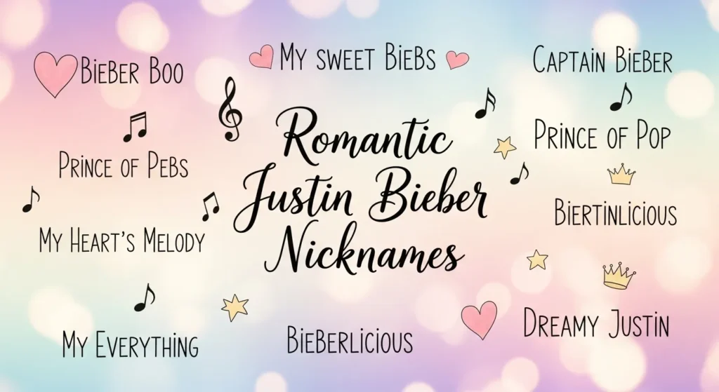 Romantic Justin Bieber Nicknames