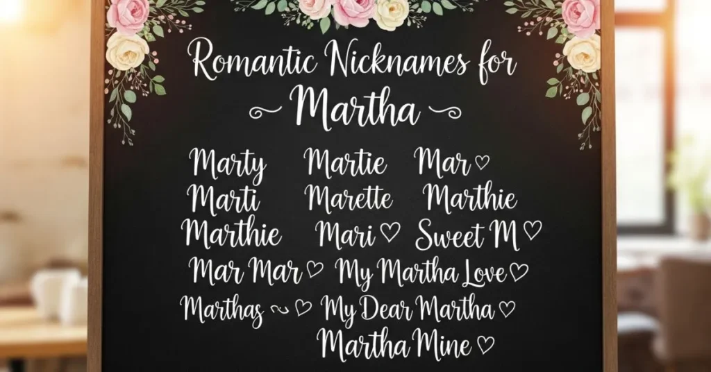 Romantic Nicknames for Martha