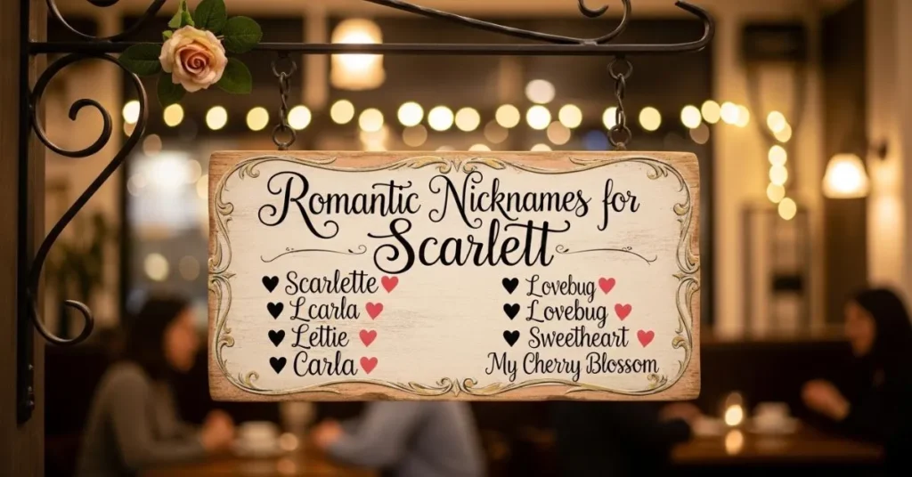 Romantic Nicknames for Scarlett