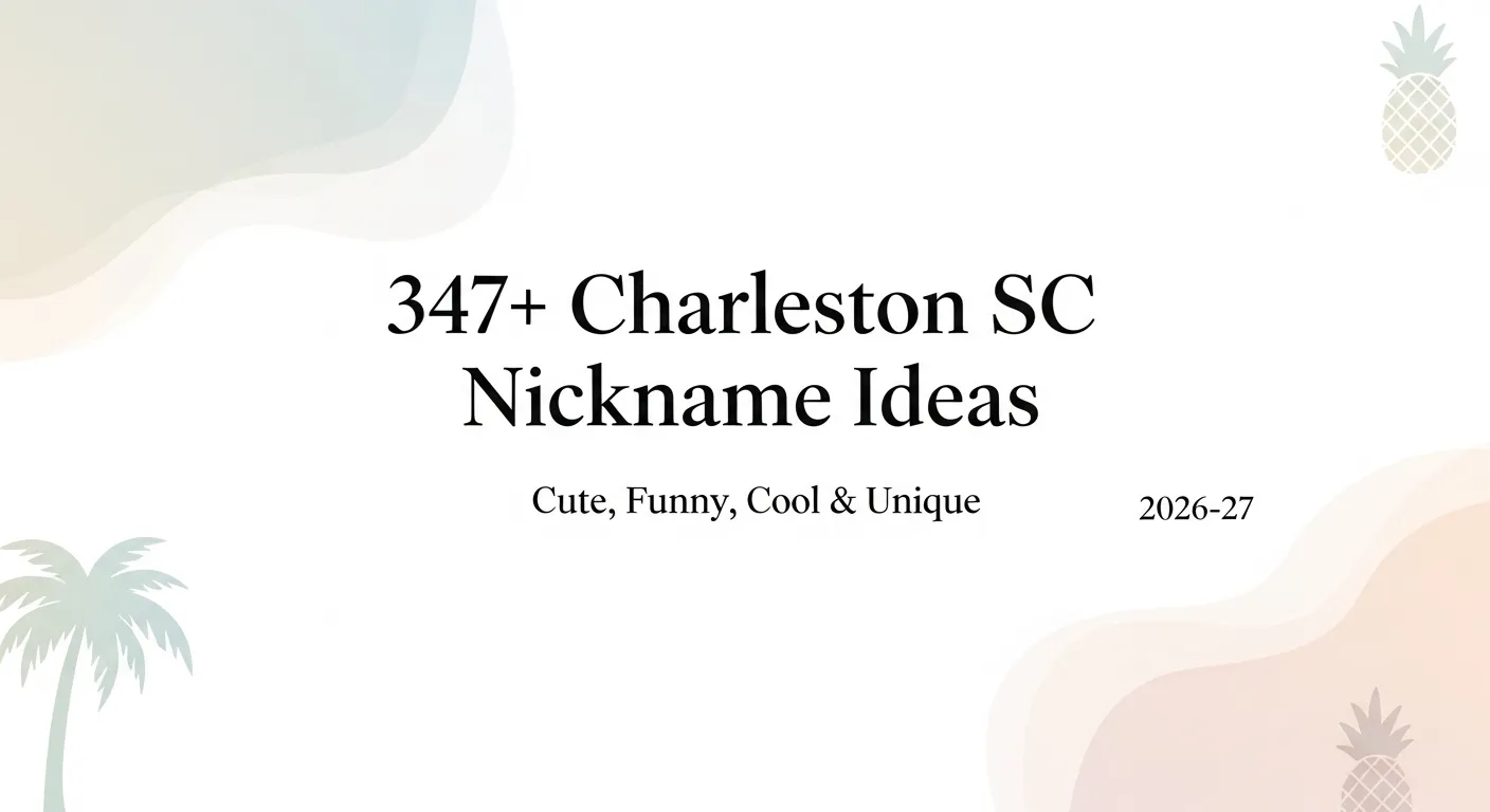 Charleston SC Nickname
