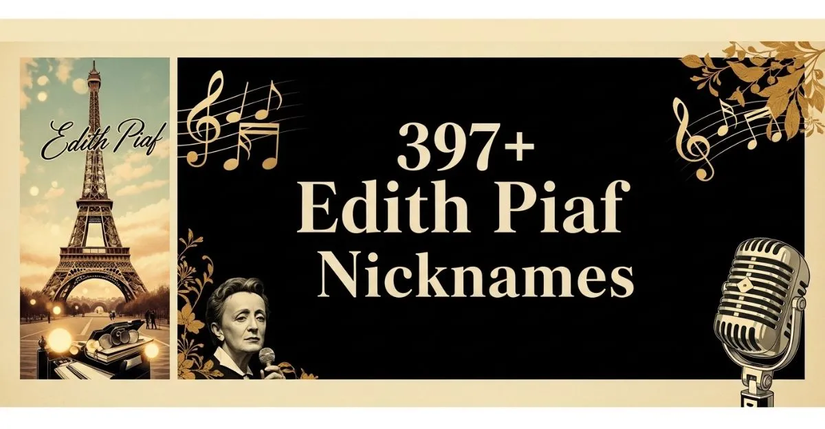 Edith Piaf Nickname Ideas