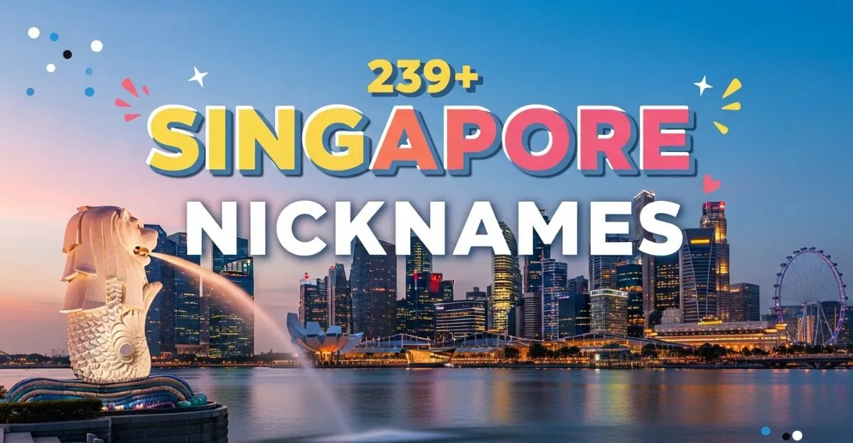 Singapore Nickname Ideas
