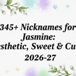 Nickname for Jasmine